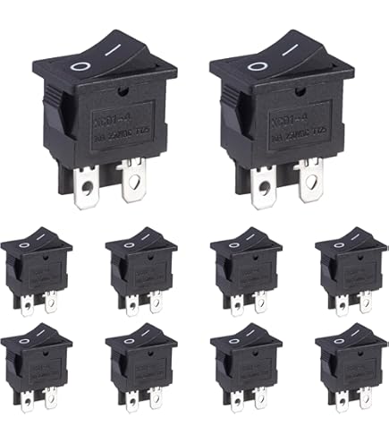 ON。 Miller 274191 Switch, Rocker Dpst 20A 277Vac On-Off Blk Panel MTG